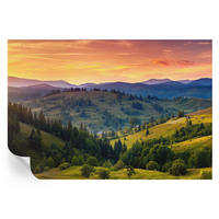 FOTOTAPETE 152x104 cm - Berglandschaft - Gelb, Textil (152/104cm) - Wallfluent