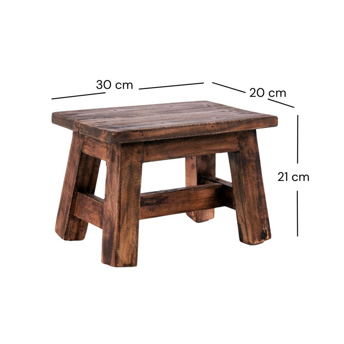 BLUMENHOCKER Monte Mahagoni Massivholz 02 hellbraun - Hellbraun, Holz (30/21/20cm) - DESIGN DELIGHTS