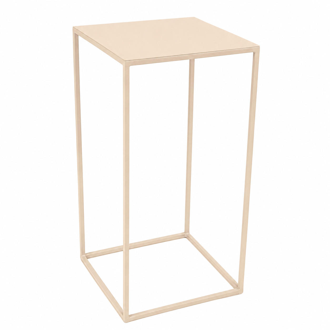 BLUMENTISCH Square - Beige, Metall (36/36/70cm) - LOFT42