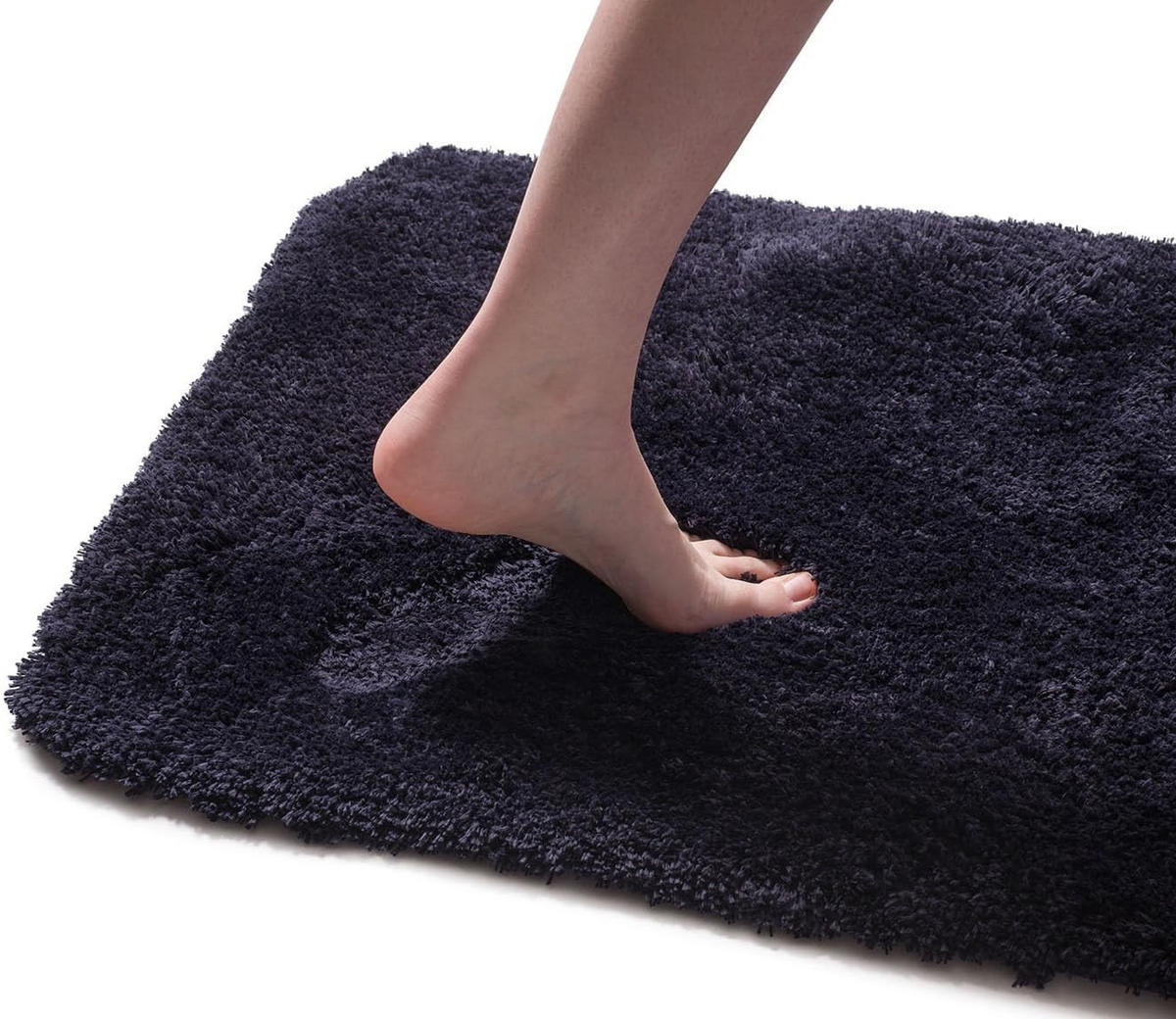 BADTEPPICH Deluxe GRAPHIT 70X120CM - Graphitfarben, Textil (120/70cm)