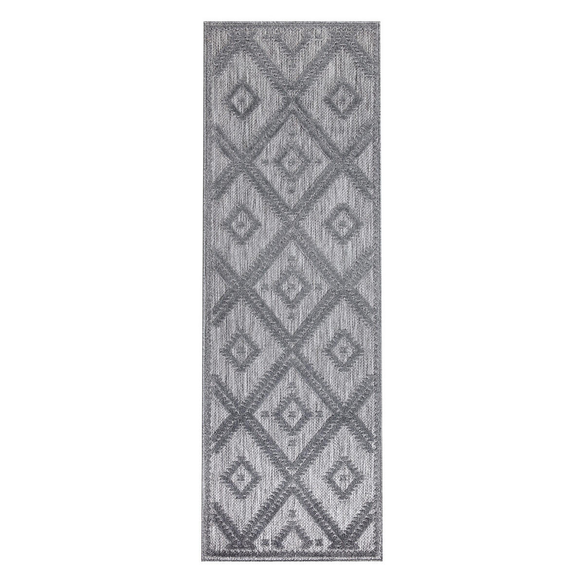 OUTDOOR-TEPPICH Santorini 454 Anthrazit 80x250 cm - Anthrazit, Textil (80/250cm) - carpet city