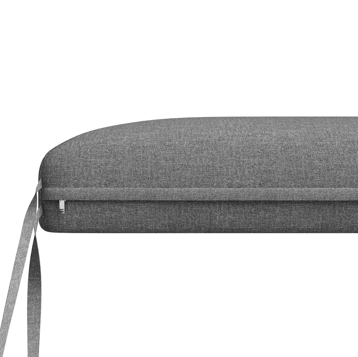 GARTENLOUNGE-SET 123/68/86 cm mit modularer Kombination, verstellbaren Tischbeinen und abnehmbaren Olefin-Bezügen, Grau - Grau, Metall - Redom