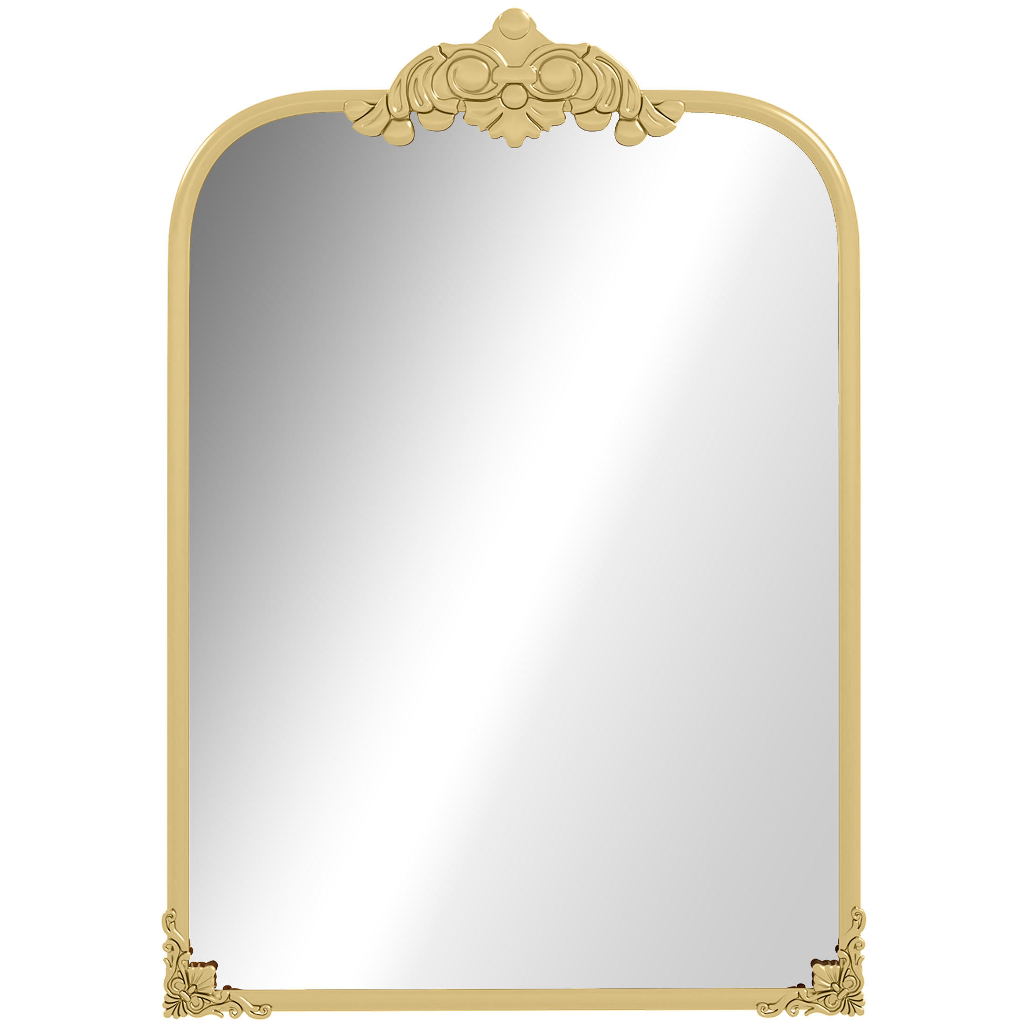 WANDSPIEGEL - Goldfarben, Glas/Metall (3/87/60cm) - HOMCOM