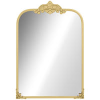 WANDSPIEGEL - Goldfarben, Glas/Metall (3/87/60cm) - HOMCOM