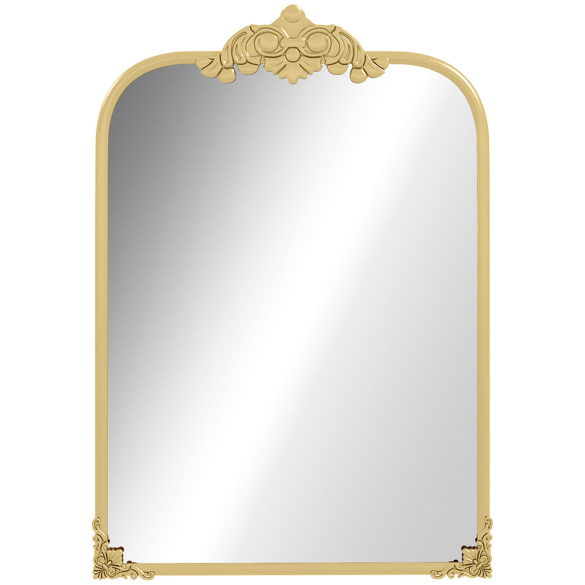 WANDSPIEGEL - Goldfarben, Glas/Metall (3/87/60cm) - HOMCOM