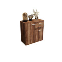 KOMMODE London LMK 2D2S mit 2 Türen, Sideboard in Farbe: Braun, Größe: 71 x 75 x 35 cm - Braun, Holzwerkstoff (71/75/35cm) - O-Sofa