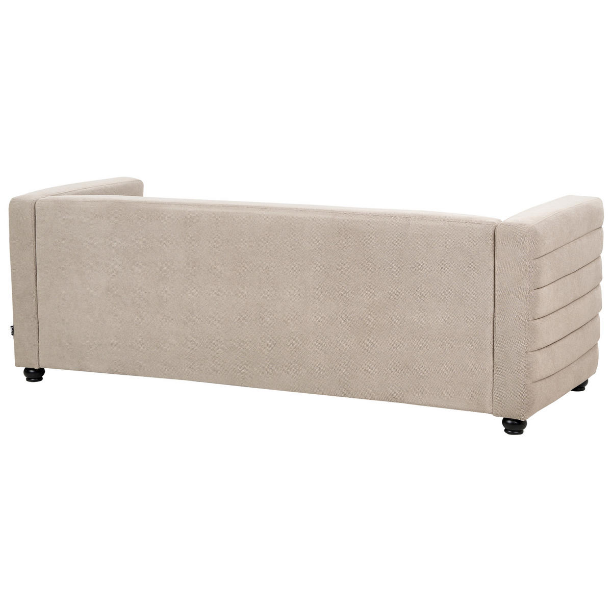 3-SITZER-SOFA Stoff taupe Hofn - Beige/Schwarz, Textil (214/72/79cm) - Beliani