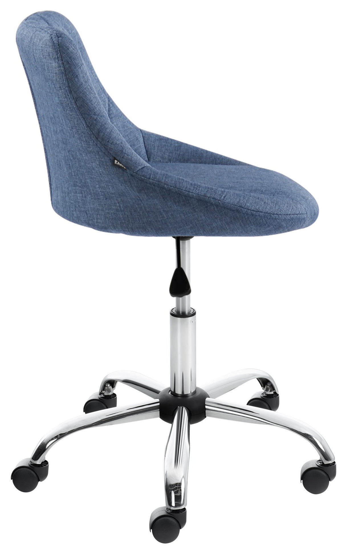 ARBEITSHOCKER Lazius Stoff blau - Blau, Metall (47/82/49cm) - TPFLiving