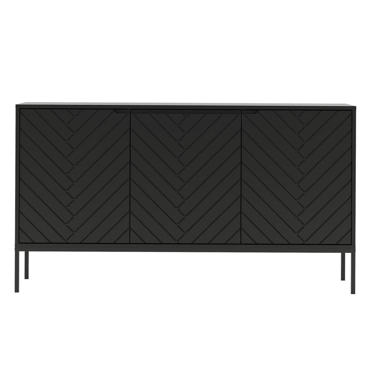 SIDEBOARD Daria Schwarz - Schwarz, Holzwerkstoff (151/103/39cm) - Petits-meubles