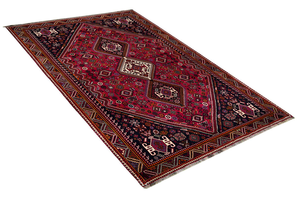 TEPPICH Gashgai Rot 300/198 cm Schurwolle - Rot, Textil (198/300cm) - Looma