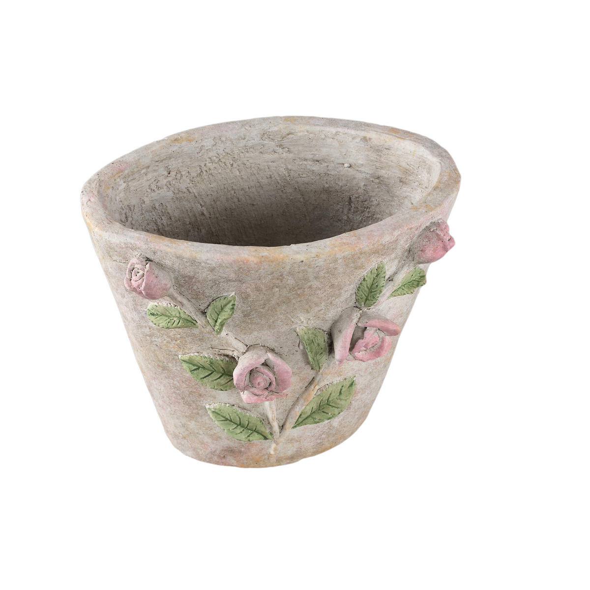 TOPF Annastasia Beige 28/19/25cm - Beige, Stein (25cm) - PTMD Collection