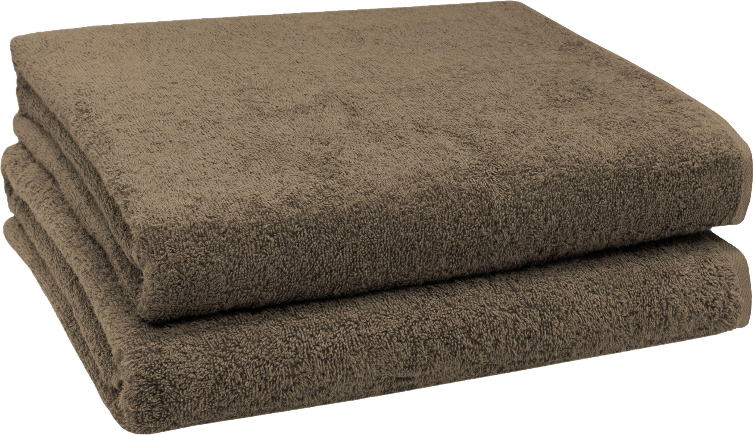 BADETUCH, 2er-Set, 100x150 cm, 100% Baumwolle, Braun - Braun, Textil (100/150cm) - Zollner