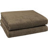 BADETUCH, 2er-Set, 100x150 cm, 100% Baumwolle, Braun - Braun, Textil (100/150cm) - Zollner