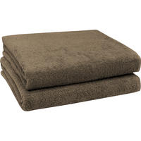 BADETUCH, 2er-Set, 100x150 cm, 100% Baumwolle, Braun - Braun, Textil (100/150cm) - Zollner