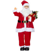 WEIHNACHTSMANNFIGUR Rot 27.0/53.0/120.0 cm - Rot, Textil (27/120/53cm)