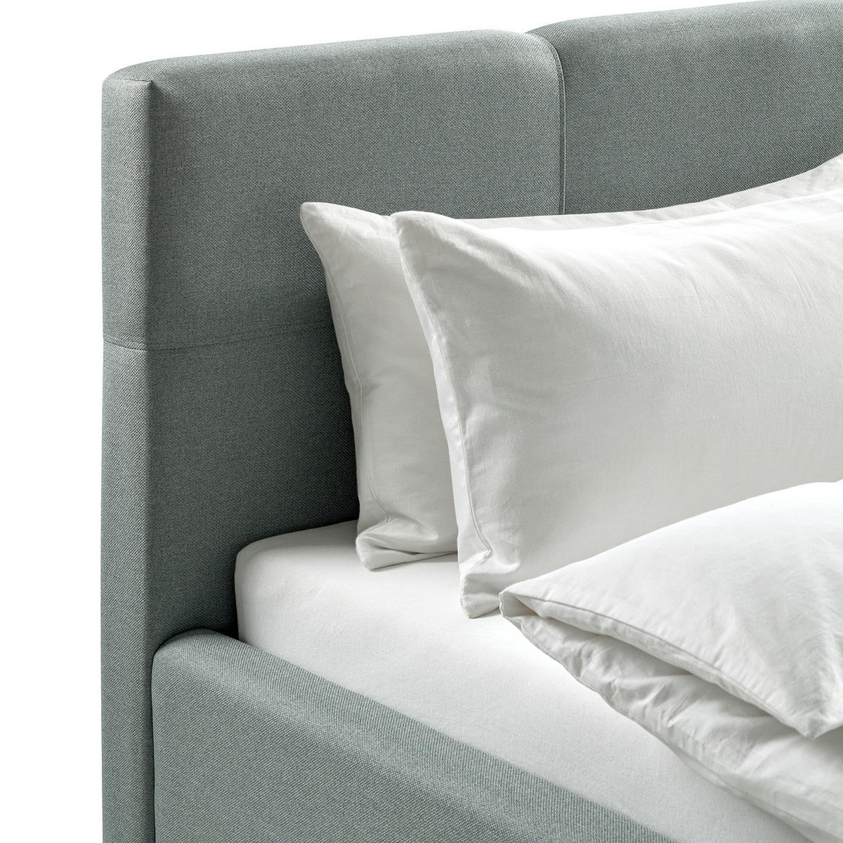 POLSTERBETT - Mintgrün, Textil (200/200cm) - home24