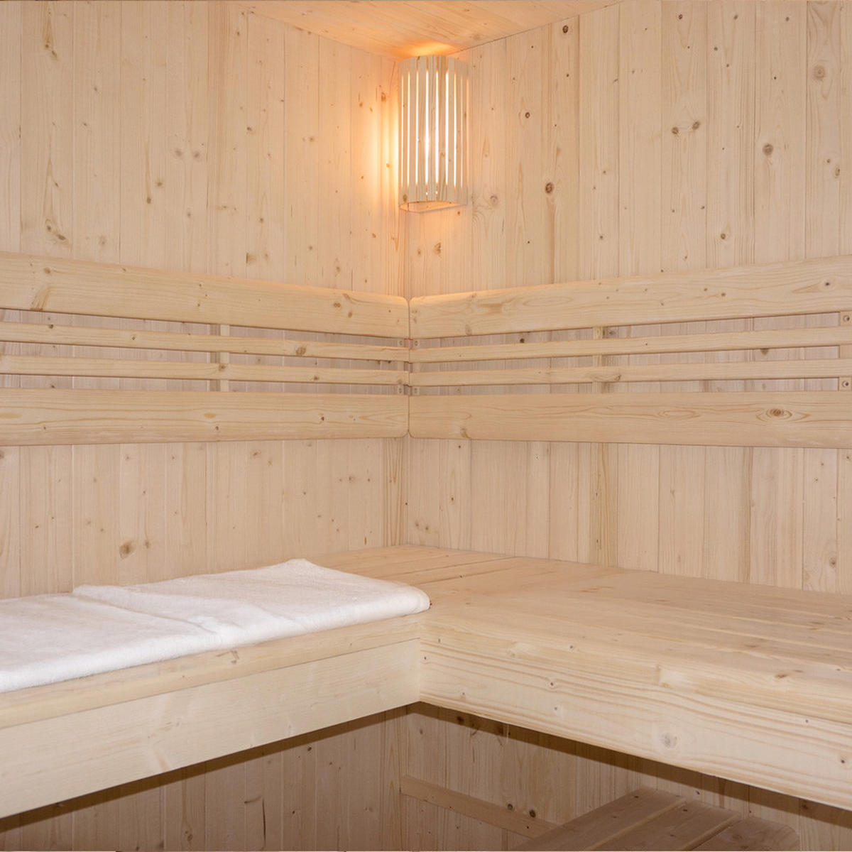 TRADITIONELLE SAUNA SHADOW BIG XL - XL BIG - Naturfarben, Holz (200/190/200cm) - Home Deluxe