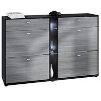 SCHUHSCHRANK Today Fronten in Avola-Anthrazit - Anthrazit, Holzwerkstoff (155.5/95/28cm) - Vladon