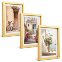 BILDER SET 3er Set - 20x30 cm Goldrahmen - Charmante Küstenstraßen - Goldfarben, Kunststoff (20/30cm) - TULUP