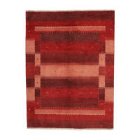 GABBEH-TEPPICH handgeknüpft Rizbaf Bunt, Rot 204/153 cm Schurwolle - Rot/Multicolor, Textil (153/204cm) - Looma