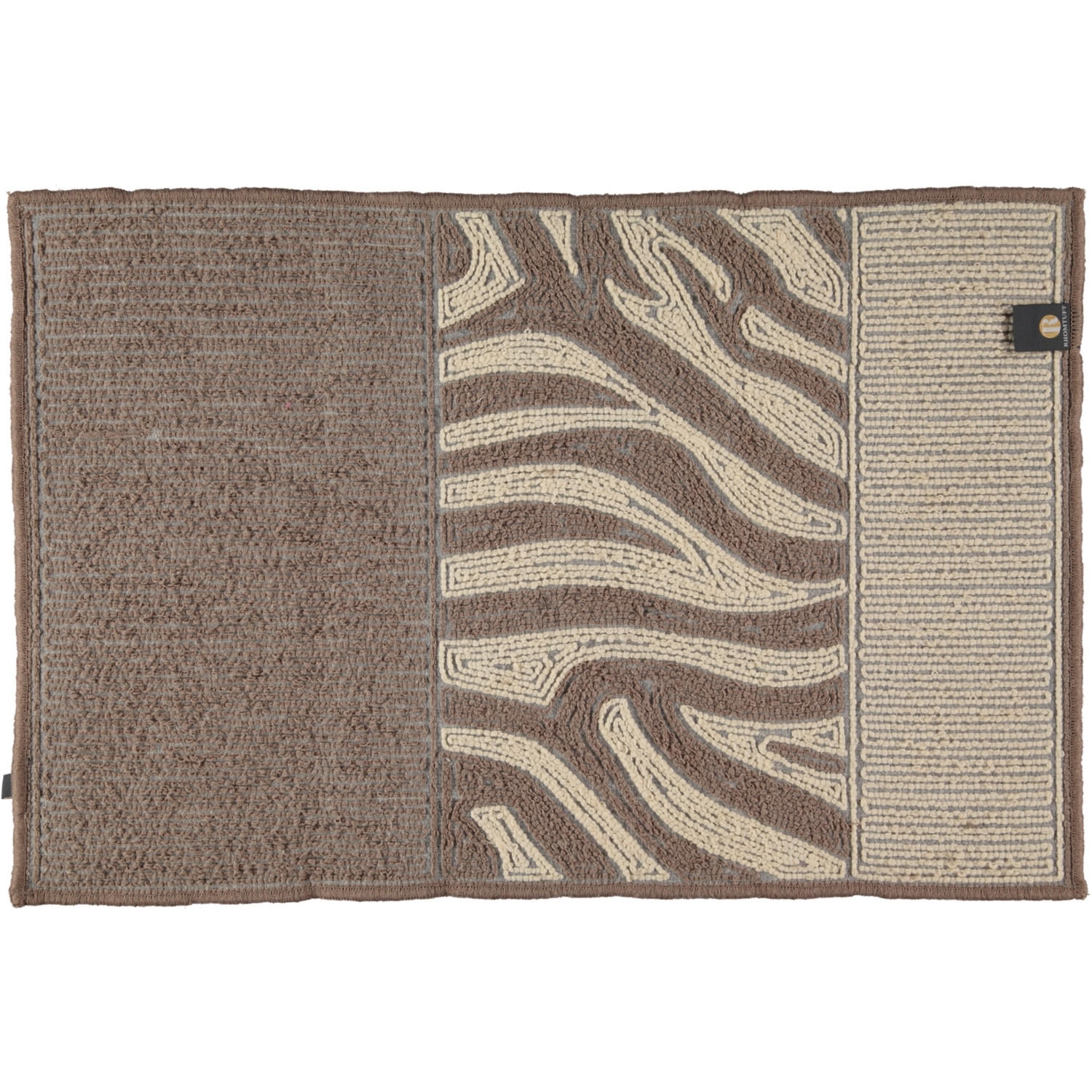 BADTEPPICHE ZEBRA TAUPE-NATUR-JASMIN - 1400 - Braun, Textil (50/65cm) - Rhomtuft