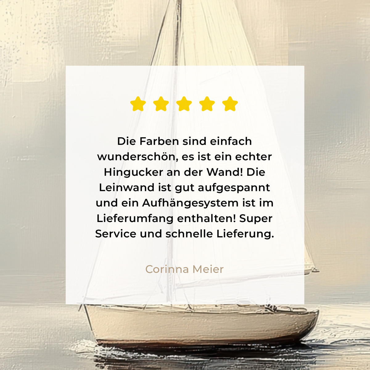 LEINWANDBILD Segelschiff - Meer - Bewölkt Wandbilder 80x60 cm - Creme, Textil (80/60cm) - MuchoWow