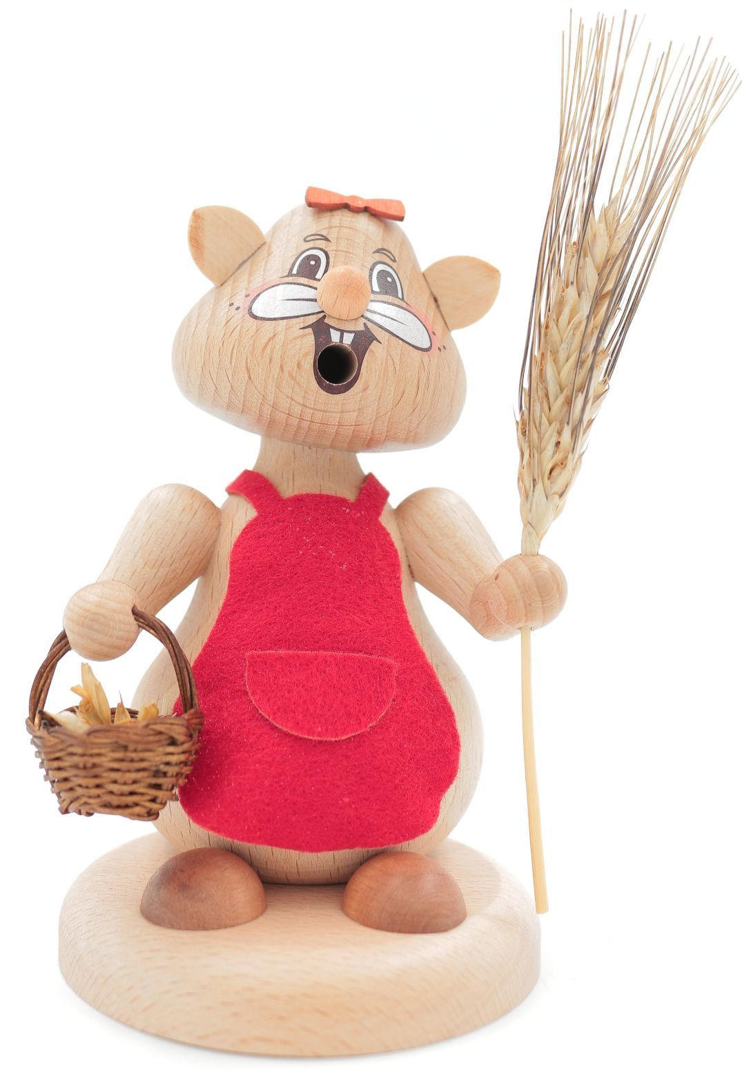RAUCHFIGUR Hamster Frau Urhamster - Multicolor, Holz (8/13/0.1cm)