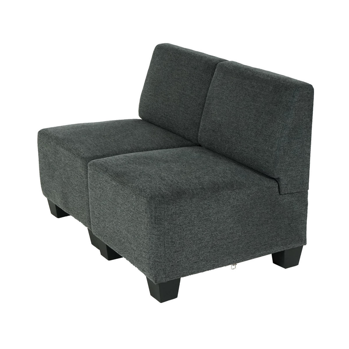 2-SITZER SOFA COUCH MODULAR Anthrazit - Anthrazit, Textil (114/76/72cm) - MCW