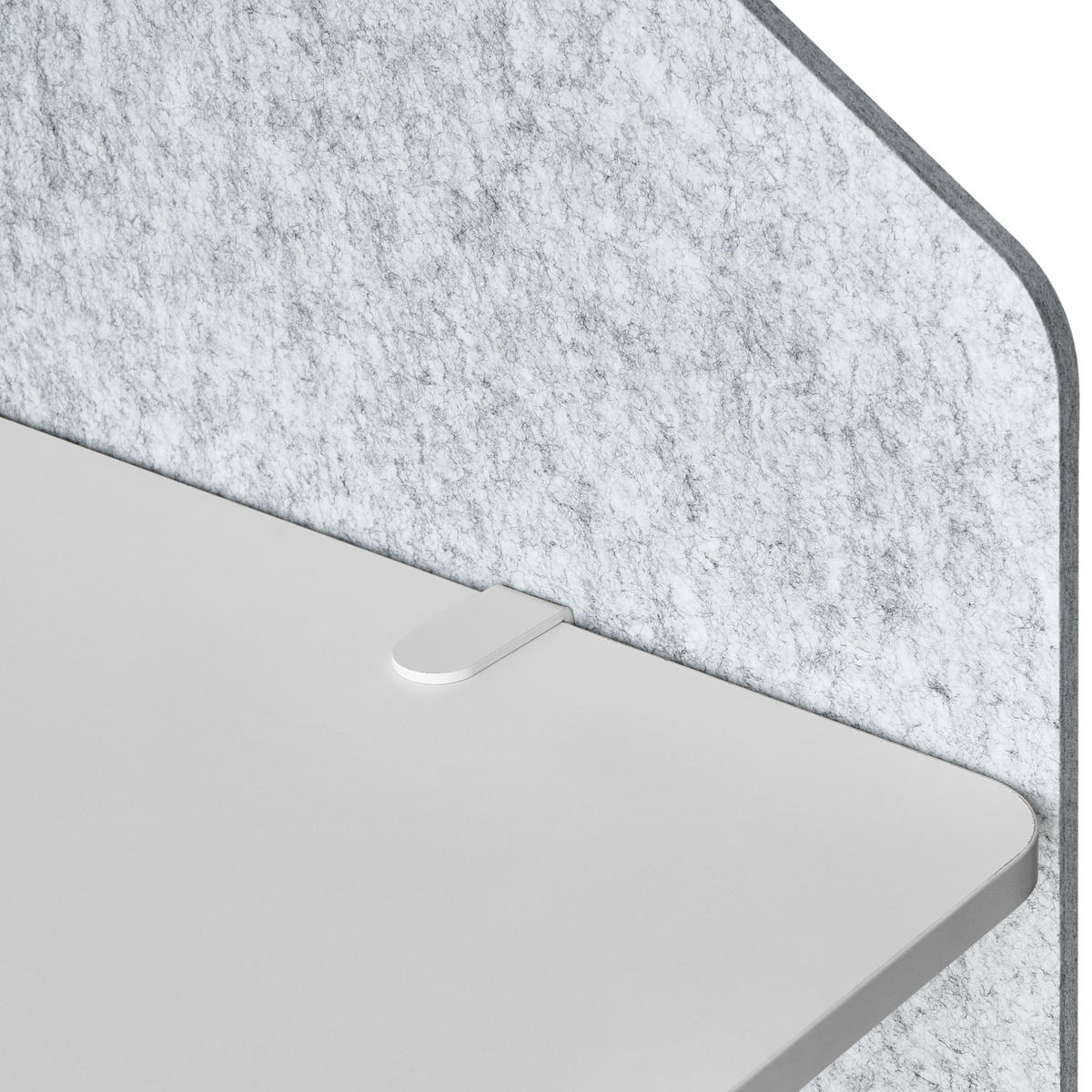 DĚLICÍ STĚNA NA STŮL 120/50 cm Světle šedá Foldy - světle šedá, plast (120/50/1cm) - Beliani
