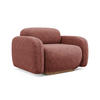 SESSEL Chenille Stoff Pink - Pink/Hellrosa, Holz/Textil (110/73/95cm) - Makamii