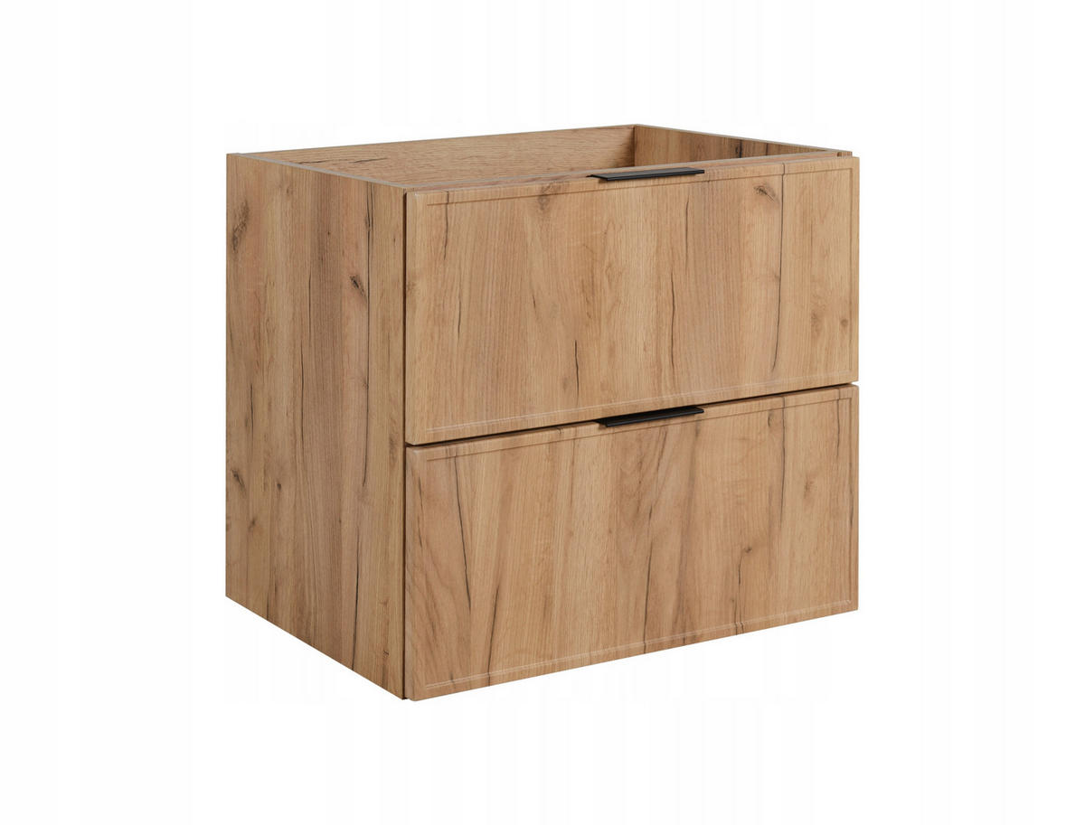 WASCHBECKUNTERSCHRANK SLIM 120cm mit Arbeitsplatte Weiß Eik Craft - Eichefarben/Weiß, Holzwerkstoff (120/57/46cm) - Rodan