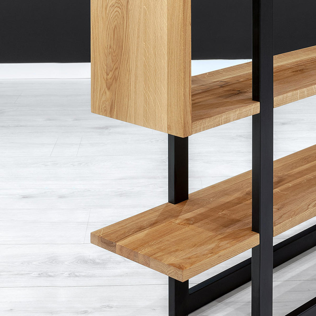 REGAL Veer aus massivem Eichenholz - Eichefarben/Naturfarben, Holz (160/210/35cm) - Danzz