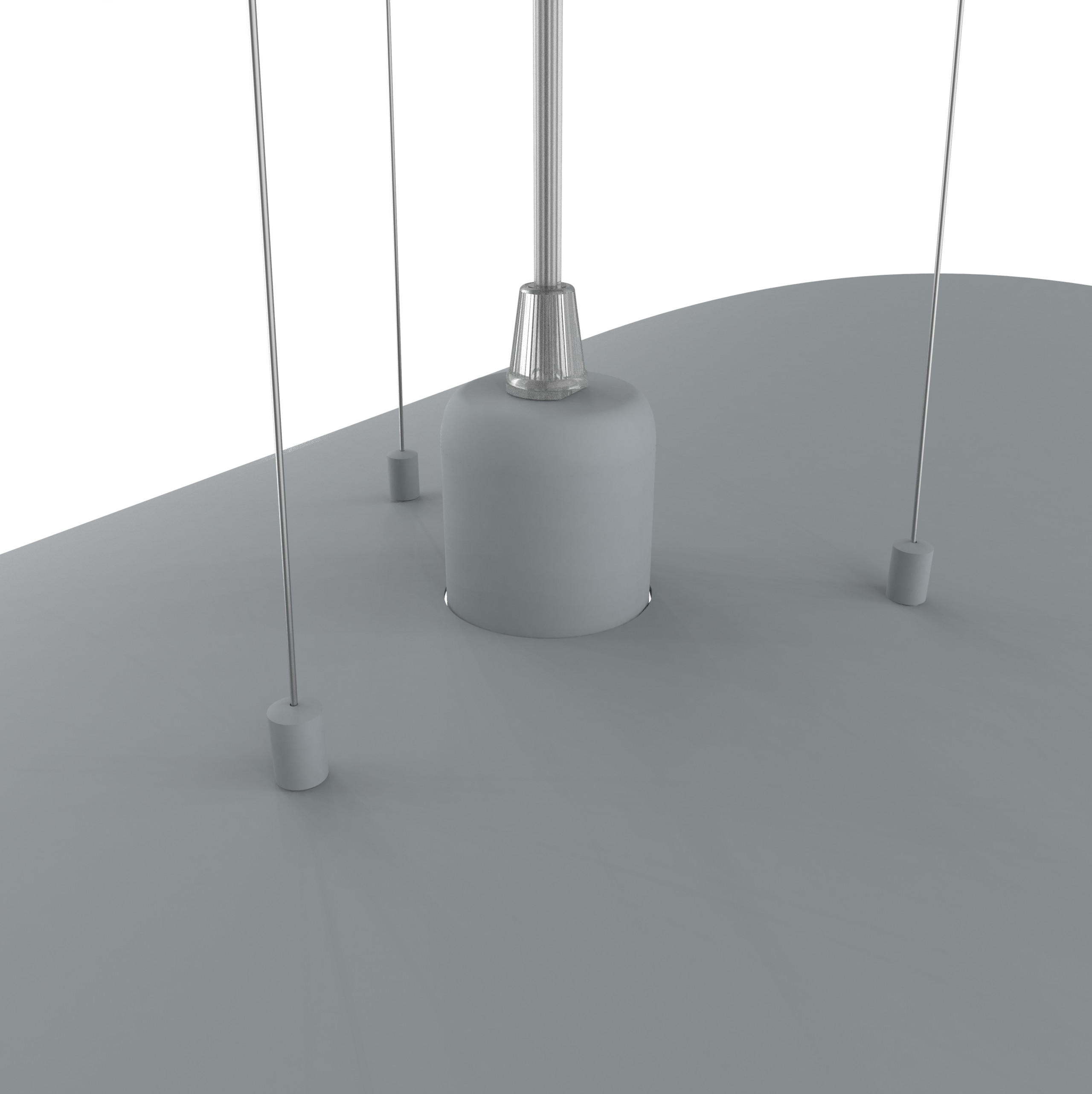 Thumbnail - Lumicom Hängeleuchte, Grau, Metall, Freiform,Freiform, 90x120x90 cm, Lampen & Leuchten, Innenbeleuchtung, Hängelampen, P...