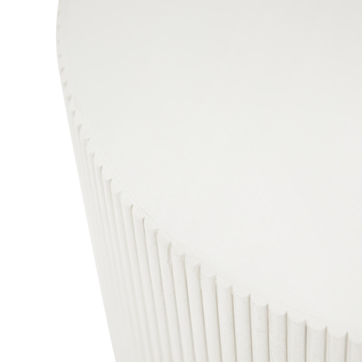 COUCHTISCH AUCKLAND Rund Klein aus Beton 50 x 50 x 35 cm - Creme, Naturmaterialien (50/50/35cm) - Elementi