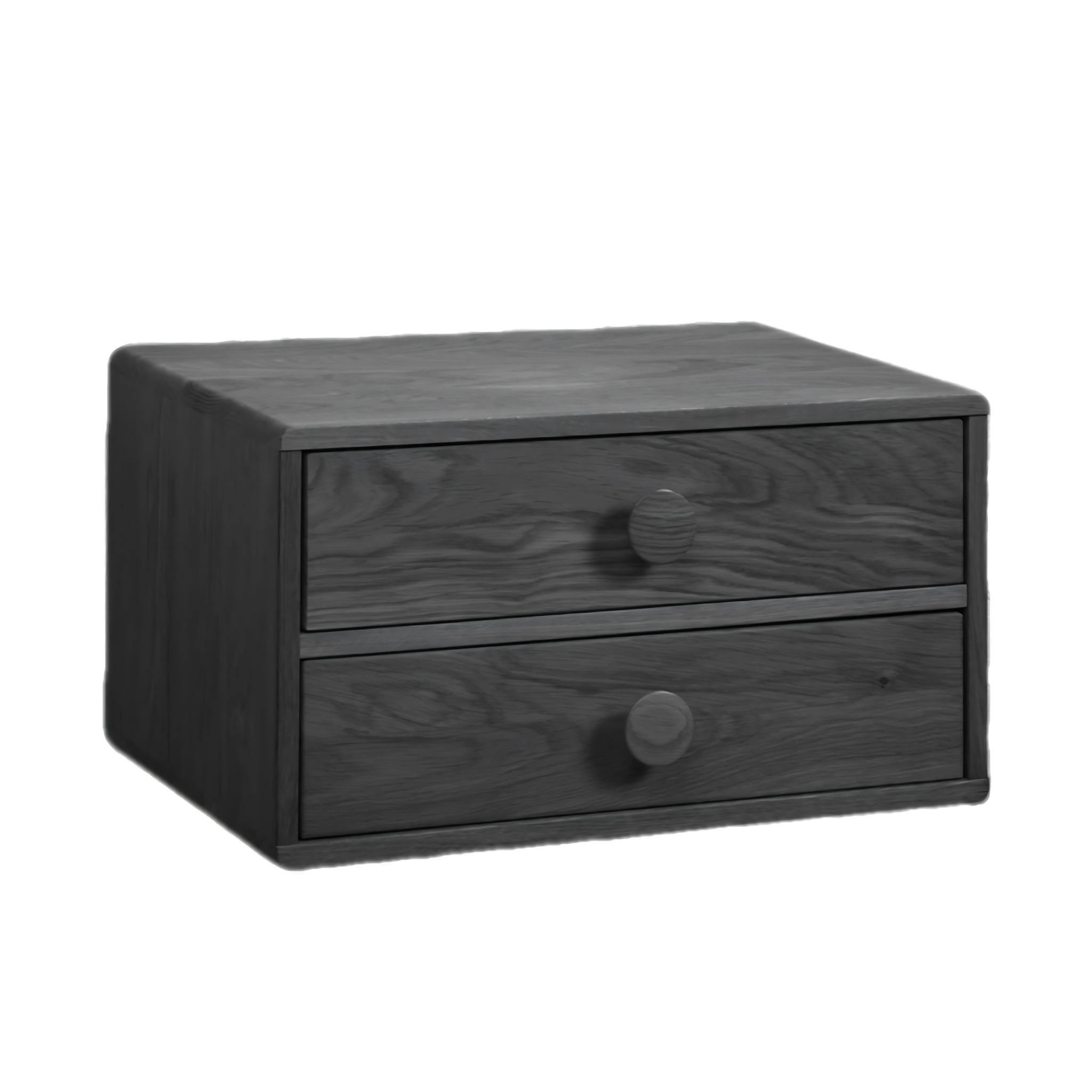 NACHTTISCH Hope, schwarze Birke, 31,5/50/27 cm - Schwarz, Holz (50/27/32cm) - WOODEK