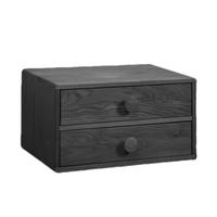 NACHTTISCH Hope, schwarze Birke, 31,5/50/27 cm - Schwarz, Holz (50/27/32cm) - WOODEK