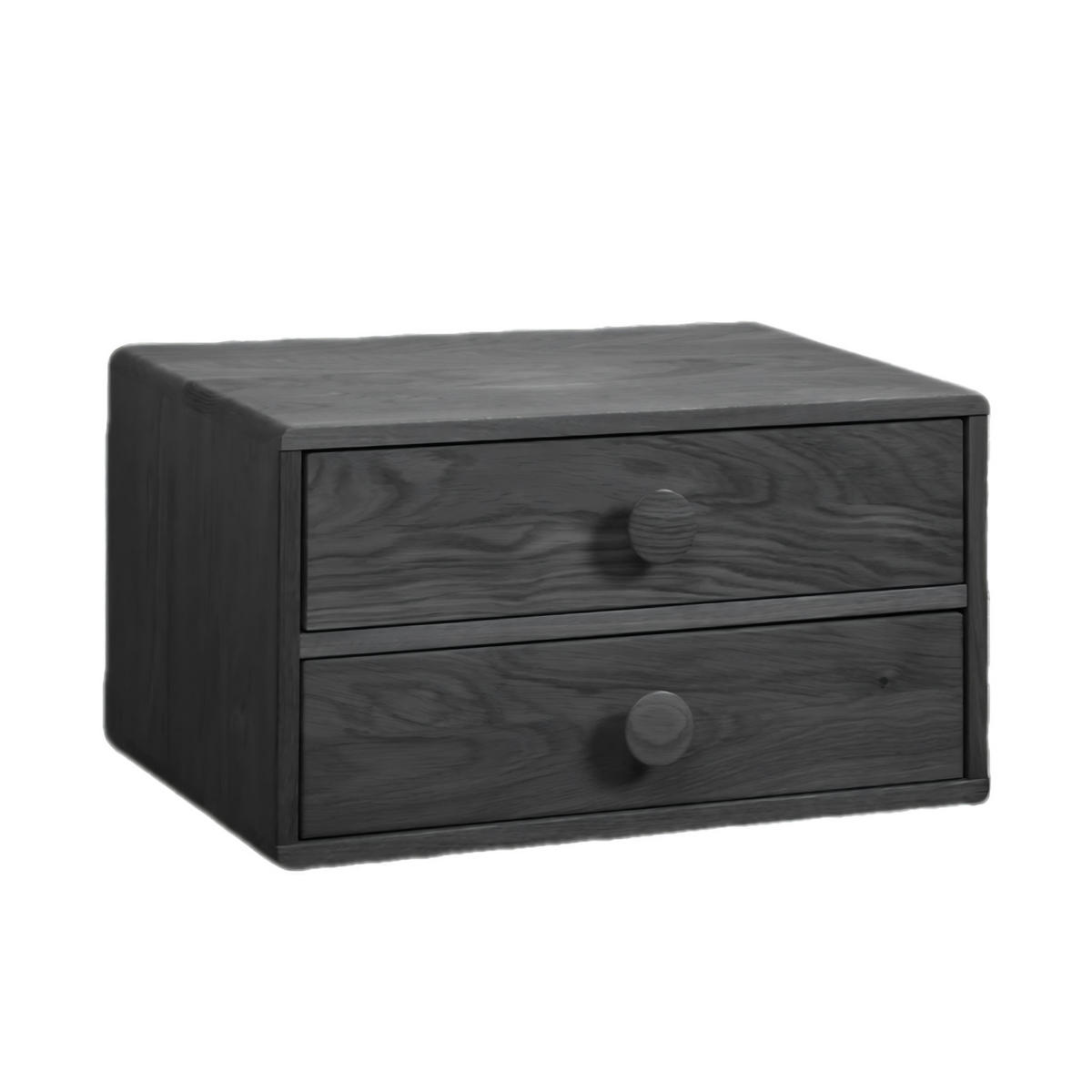 NACHTTISCH Hope, schwarze Birke, 31,5/50/27 cm - Schwarz, Holz (50/27/32cm) - WOODEK