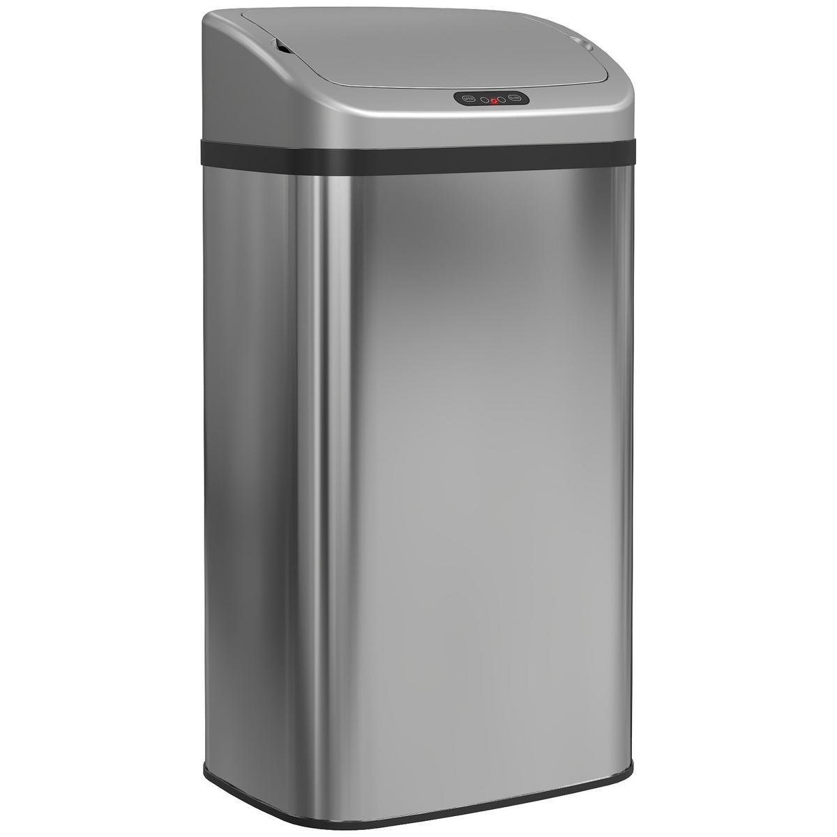 MÜLLEIMER mit Sensor 48L Edelstahl Abfalleimer mit Automatischer Schließfunktion - Silberfarben, Metall (25/69/33cm) - HOMCOM