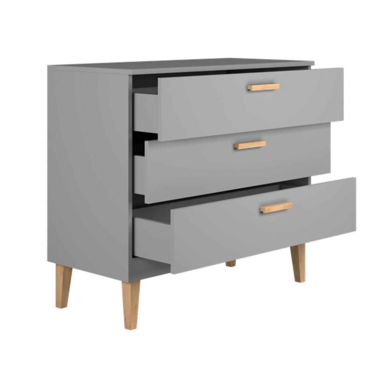 WICKELKOMMODE Kubi Grau - Grau, Holzwerkstoff (100/47/90cm) - Petits-meubles