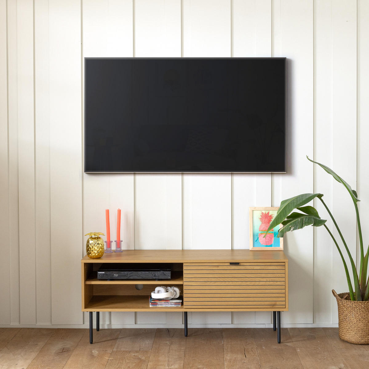 TV-MÖBEL Stinna 120/40/50 cm - Braun, Holzwerkstoff (40/50/120cm) - Happy Garden