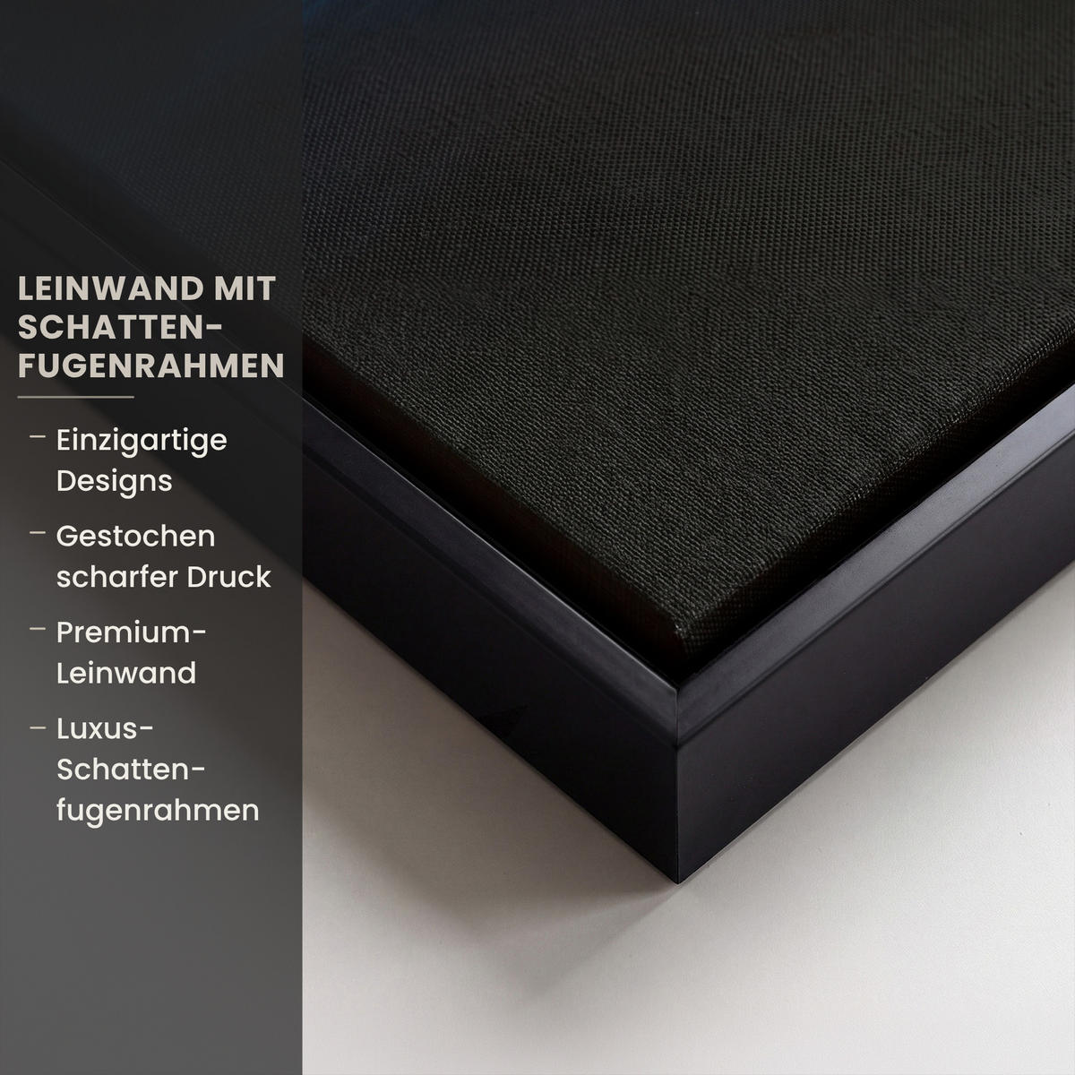 LEINWAND Bilder mit Rahmen - Baum - Blau - Blätter - Pinselstriche - 70x100 - Blau, Textil (70/100cm) - MuchoWow