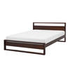 HOLZBETT 160/200cm Dunkler Holzfarbton Giulia - Dunkelbraun, Holz (160/200cm) - Beliani