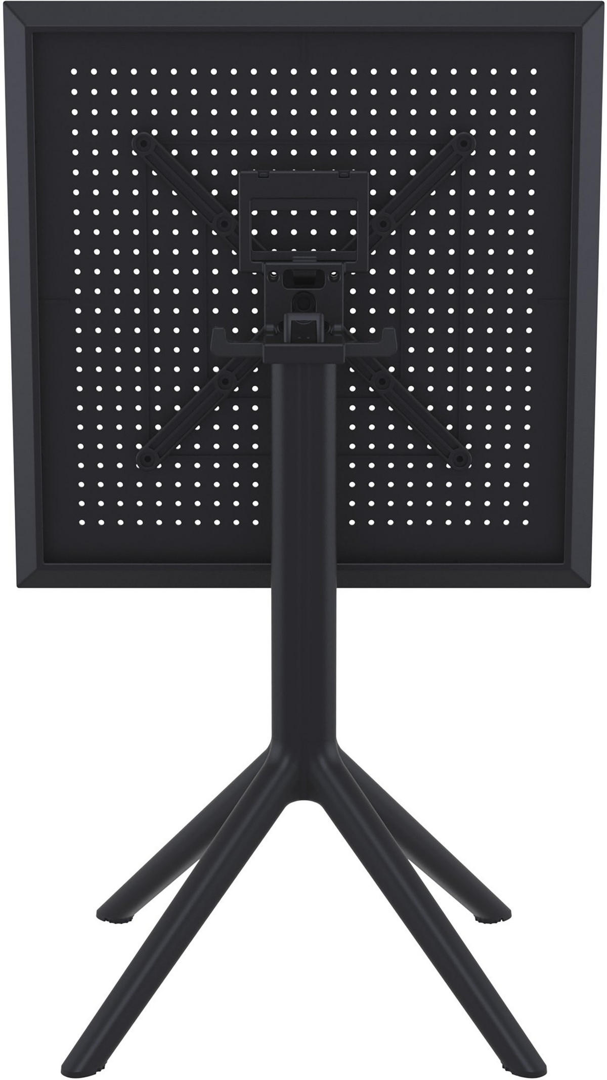 GARTENTISCH eckig 60/60/74 cm Kunststoff schwarz - Schwarz, Kunststoff (60/60/74cm) - CLP