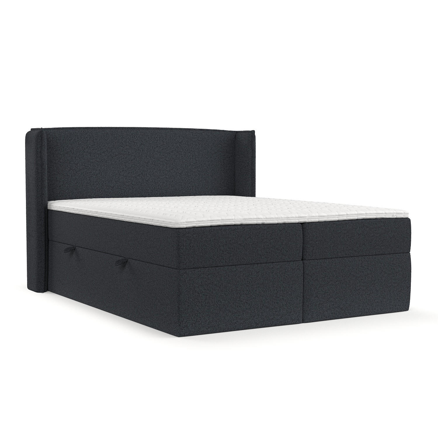 BOXBETT Viva 180/200 cm Anthrazit im Riva Stoff - Anthrazit/Schwarz, Holz/Holzwerkstoff (180/200cm) - AltaBeds