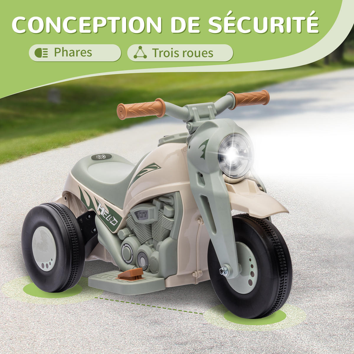 ELEKTRO-MOTORRAD DE-13119 Blubberfunktion Cremeweiß - Weiß, Kunststoff (80/36/43.5cm) - ComfortXL