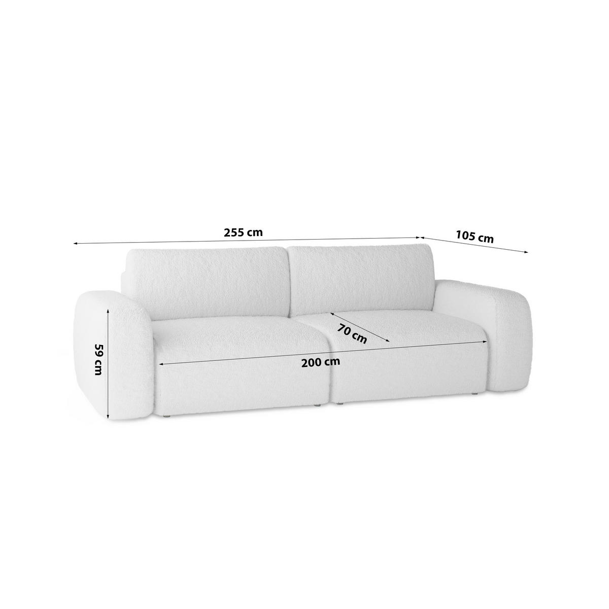SCHLAFSOFA mit Bettkasten Varde Hellgrau - Hellgrau, Textil (255/85/105cm) - Fedve