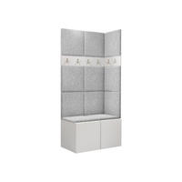 GARDEROBEN-SET Orion I - Hellgrau/Weiß, Holzwerkstoff/Kunststoff (84/186/46cm) - MIRJAN24