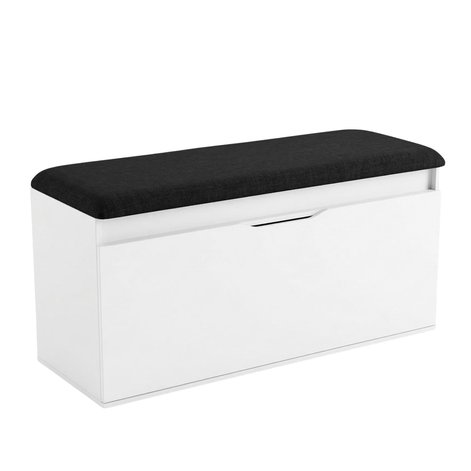 SCHUHSCHRANK Tori 100/50/35 cm Sitzbank - Weiß, Holzwerkstoff (100/50/35cm) - BOXIMO