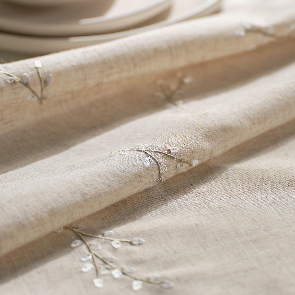 TISCHDECKE Bazinka - Beige, Textil (180/130/1cm) - home&you