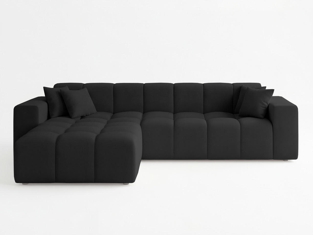 ECKSOFA Loopo Schwarz Links - Schwarz, Holz/Textil (265/180cm) - Graingold